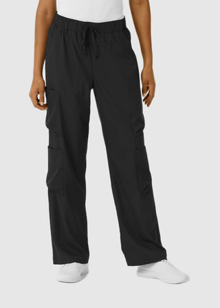 Wink Scrubs Boundless Women's Classic Wide Leg Double Cargo Scrub Petite Pant