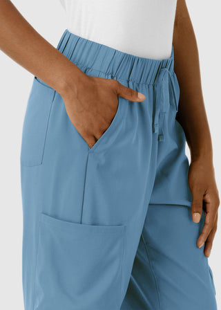Wink Scrubs Boundless Women's Classic Wide Leg Double Cargo Scrub Petite Pant
