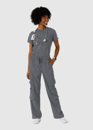 Wink Scrubs Boundless Women's Classic Wide Leg Double Cargo Scrub Petite Pant