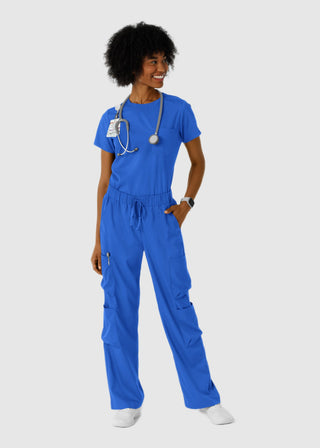 Wink Scrubs Boundless Women's Classic Wide Leg Double Cargo Scrub Petite Pant