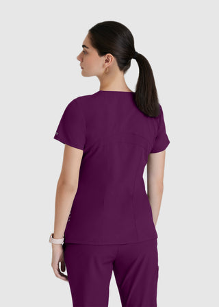 Barco One Women 5-Pocket Sporty V-Neck Scrub Top