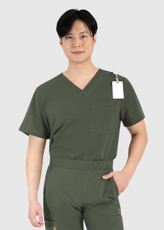 Maevn Matrix Men's Contrast Piping V-Neck Top