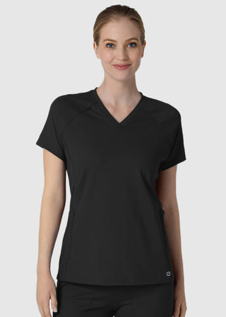 Wink Scrubs Wink Renew Knit Women's Flex-n-Reach V-Neck Raglan Scrub Top