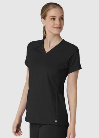 Wink Scrubs Wink Renew Knit Women's Flex-n-Reach V-Neck Raglan Scrub Top