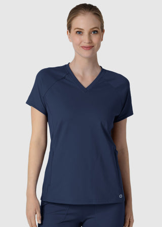Wink Scrubs Wink Renew Knit Women's Flex-n-Reach V-Neck Raglan Scrub Top