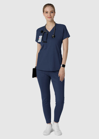 Wink Scrubs Wink Renew Knit Women's Flex-n-Reach V-Neck Raglan Scrub Top