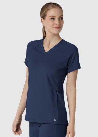 Wink Scrubs Wink Renew Knit Women's Flex-n-Reach V-Neck Raglan Scrub Top