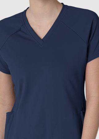 Wink Scrubs Wink Renew Knit Women's Flex-n-Reach V-Neck Raglan Scrub Top