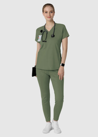 Wink Scrubs Wink Renew Knit Women's Flex-n-Reach V-Neck Raglan Scrub Top