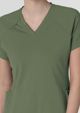 Wink Scrubs Wink Renew Knit Women's Flex-n-Reach V-Neck Raglan Scrub Top