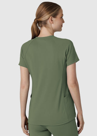 Wink Scrubs Wink Renew Knit Women's Flex-n-Reach V-Neck Raglan Scrub Top