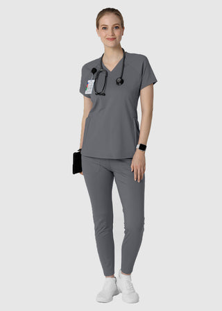 Wink Scrubs Wink Renew Knit Women's Flex-n-Reach V-Neck Raglan Scrub Top