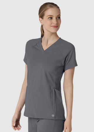Wink Scrubs Wink Renew Knit Women's Flex-n-Reach V-Neck Raglan Scrub Top