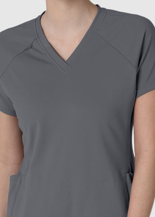Wink Scrubs Wink Renew Knit Women's Flex-n-Reach V-Neck Raglan Scrub Top