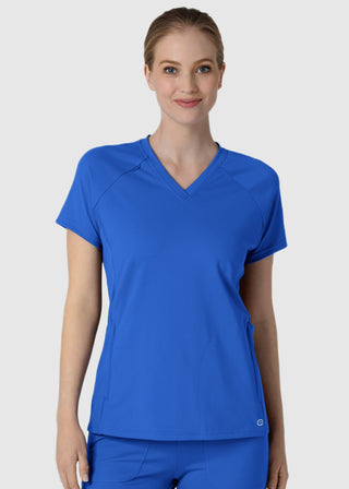 Wink Scrubs Wink Renew Knit Women's Flex-n-Reach V-Neck Raglan Scrub Top