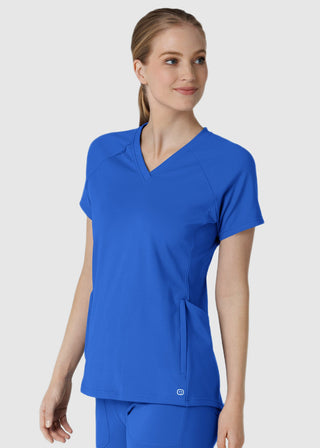 Wink Scrubs Wink Renew Knit Women's Flex-n-Reach V-Neck Raglan Scrub Top