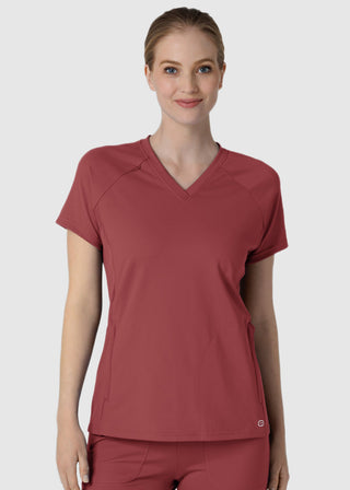 Wink Scrubs Wink Renew Knit Women's Flex-n-Reach V-Neck Raglan Scrub Top