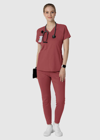 Wink Scrubs Wink Renew Knit Women's Flex-n-Reach V-Neck Raglan Scrub Top