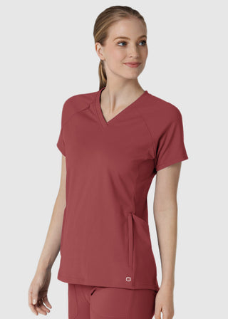 Wink Scrubs Wink Renew Knit Women's Flex-n-Reach V-Neck Raglan Scrub Top