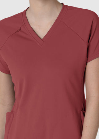 Wink Scrubs Wink Renew Knit Women's Flex-n-Reach V-Neck Raglan Scrub Top