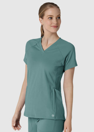 Wink Scrubs Wink Renew Knit Women's Flex-n-Reach V-Neck Raglan Scrub Top