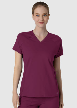 Wink Scrubs Wink Renew Knit Women's Flex-n-Reach V-Neck Raglan Scrub Top