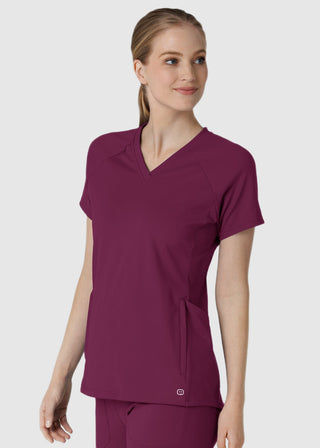 Wink Scrubs Wink Renew Knit Women's Flex-n-Reach V-Neck Raglan Scrub Top