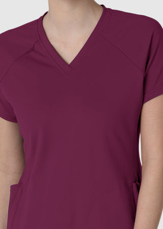 Wink Scrubs Wink Renew Knit Women's Flex-n-Reach V-Neck Raglan Scrub Top
