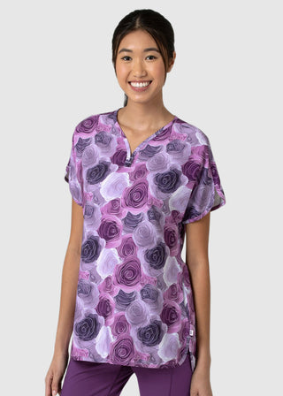 Wink Scrubs Women's Dolman Print Scrub Top In GRACE BOUQUET
