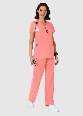 Wink Scrubs Wink Nova Women's Flex-n-Reach Shoulder Panel V-Neck Scrub Top