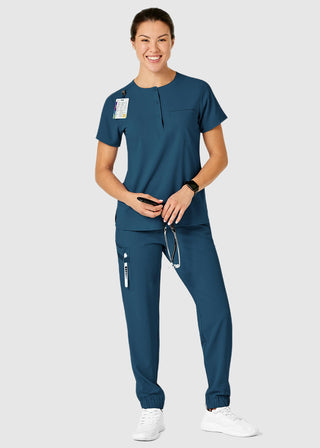 Wink Scrubs Wink Renew Women's PRO Notched Neck Solid Scrub Top