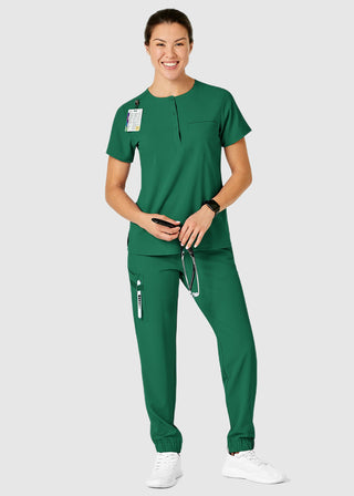 Wink Scrubs Wink Renew Women's PRO Notched Neck Solid Scrub Top