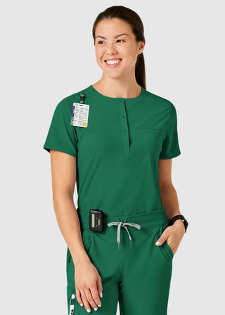 Wink Scrubs Wink Renew Women's PRO Notched Neck Solid Scrub Top