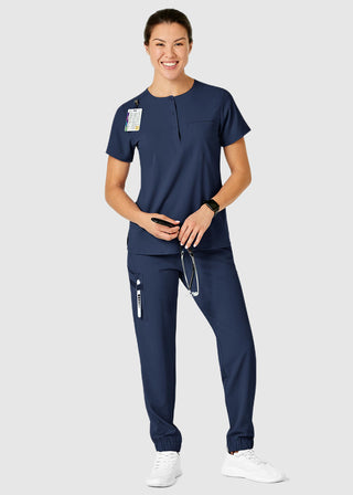 Wink Scrubs Wink Renew Women's PRO Notched Neck Solid Scrub Top