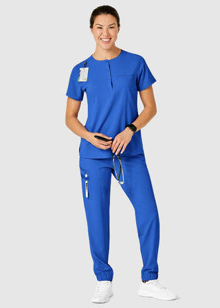 Wink Scrubs Wink Renew Women's PRO Notched Neck Solid Scrub Top