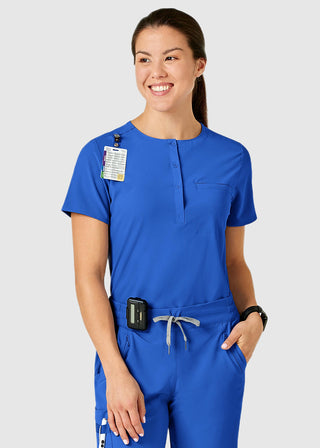 Wink Scrubs Wink Renew Women's PRO Notched Neck Solid Scrub Top