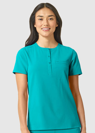 Wink Scrubs Wink Renew Women's PRO Notched Neck Solid Scrub Top