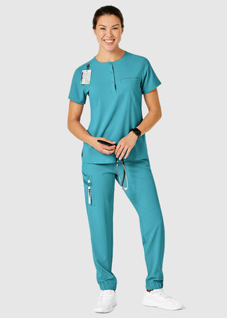 Wink Scrubs Wink Renew Women's PRO Notched Neck Solid Scrub Top