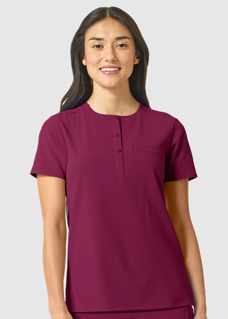 Wink Scrubs Wink Renew Women's PRO Notched Neck Solid Scrub Top
