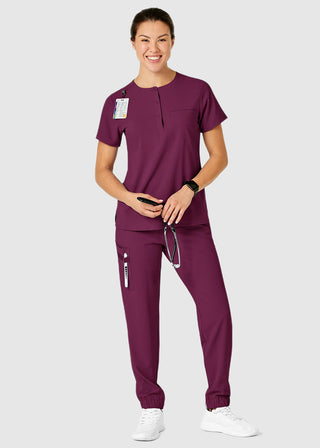 Wink Scrubs Wink Renew Women's PRO Notched Neck Solid Scrub Top