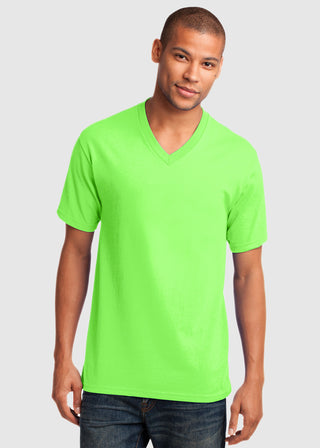 Port & Company Men's Core Cotton V-Neck Tee