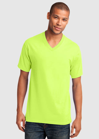 Port & Company Men's Core Cotton V-Neck Tee