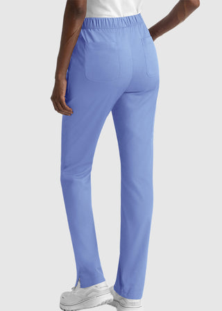 Maevn Matrix Women's Drawstring Elastic Waistband Cargo Scrub Petite Pants