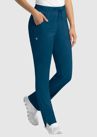 Maevn Matrix Women's Drawstring Elastic Waistband Cargo Scrub Pants