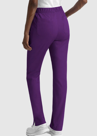 Maevn Matrix Women's Drawstring Elastic Waistband Cargo Scrub Petite Pants