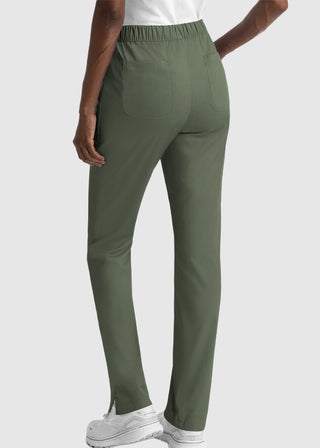 Maevn Matrix Women's Drawstring Elastic Waistband Cargo Scrub Petite Pants