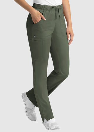 Maevn Matrix Women's Drawstring Elastic Waistband Cargo Scrub Pants