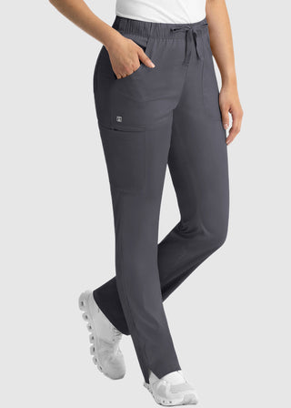 Maevn Matrix Women's Drawstring Elastic Waistband Cargo Scrub Tall Pants