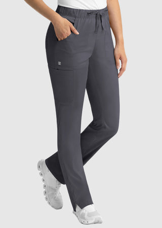 Maevn Matrix Women's Drawstring Elastic Waistband Cargo Scrub Pants