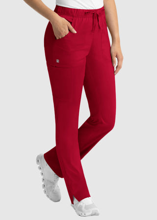 Maevn Matrix Women's Drawstring Elastic Waistband Cargo Scrub Pants